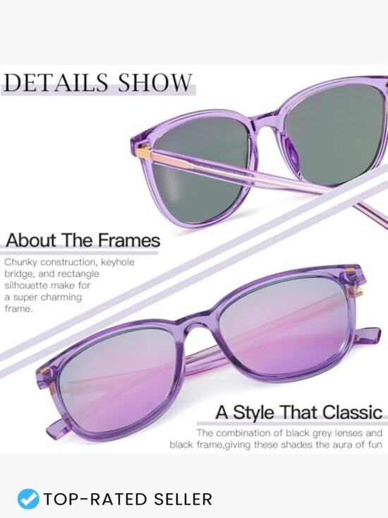 Cat Eye Oversized Polarized Sunglasses UV Protection Classic Style